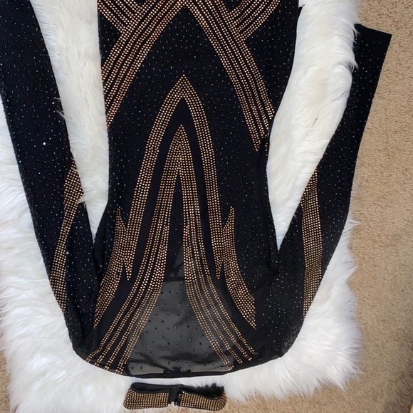 Black gold dress - Picture 3 of 11